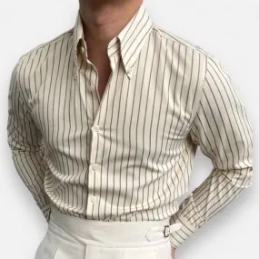 Antonios british tuxedo striped shirt
