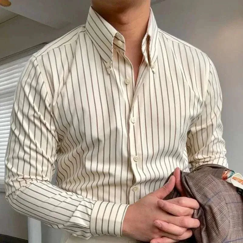 Antonios british tuxedo striped shirt