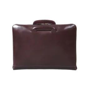 Belgrave Leather Portfolio With Handles - Brown