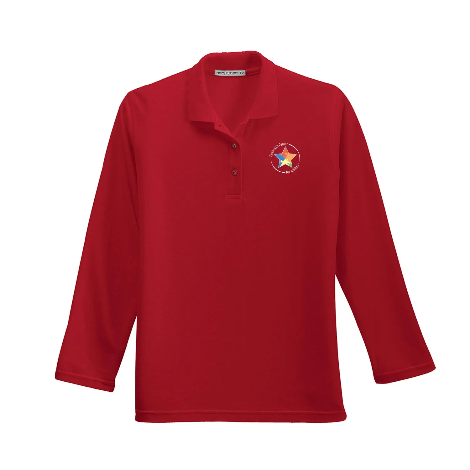 Cincinnati Center for Autism - Ladies Silk Touch Long Sleeve Polo