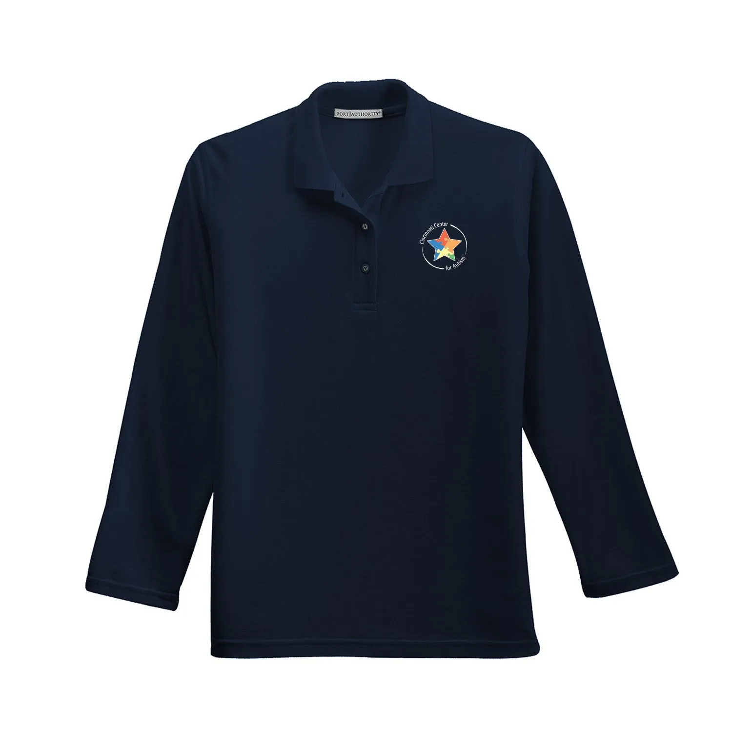 Cincinnati Center for Autism - Ladies Silk Touch Long Sleeve Polo