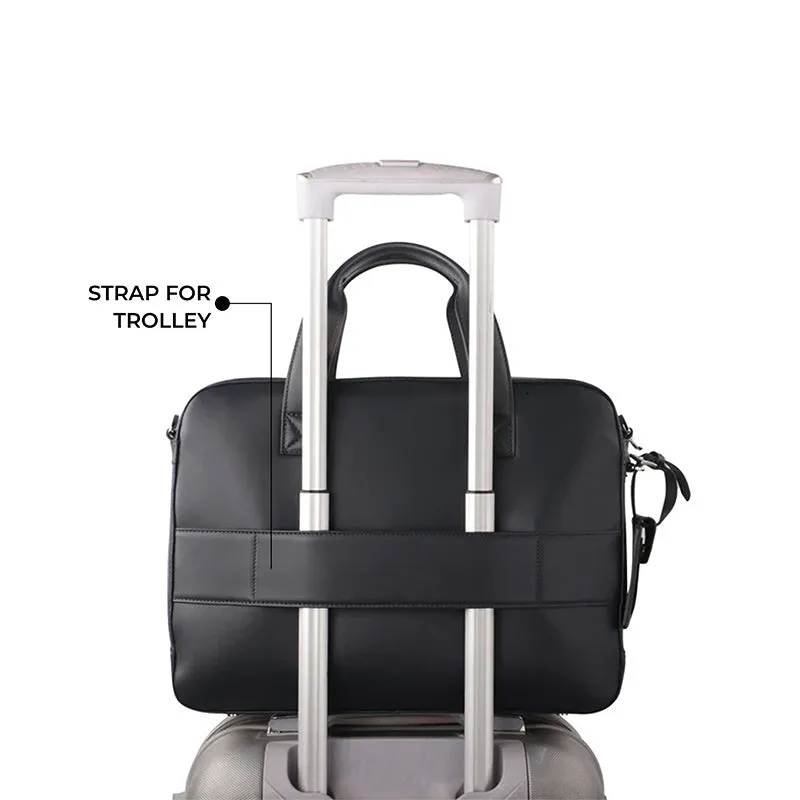 Corporate Diwali Gifts - A Combo of Jacob Leather Briefcase and Enna Sling Purse For Women