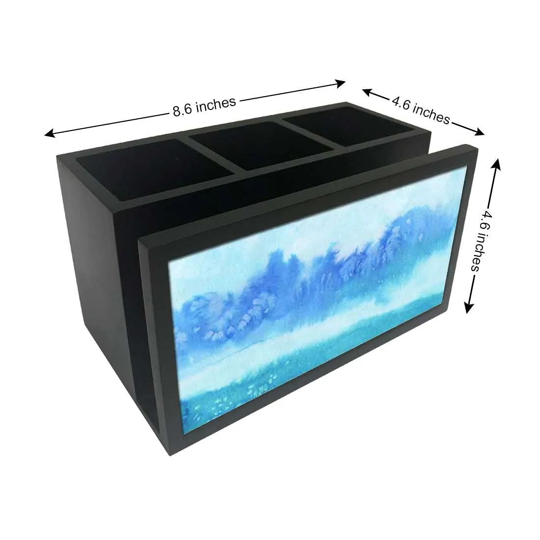 Cutlery Tissue Holder Napkin Stand -  Arctic Space Sky Blue Watercolor