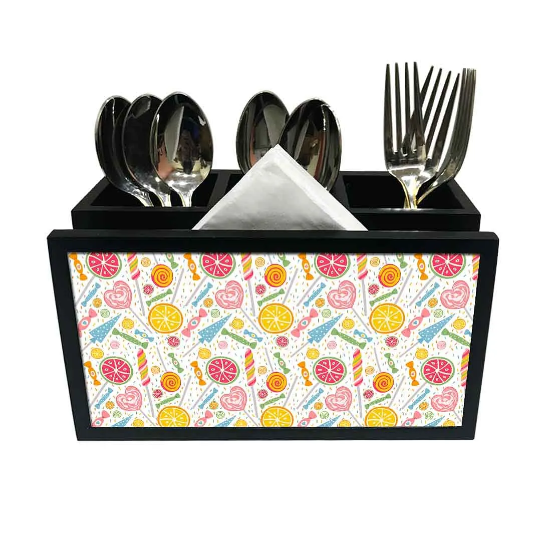 Cutlery Tissue Holder Napkin Stand -  Colorful Candy