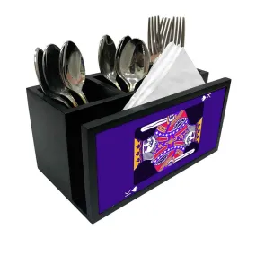 Cutlery Tissue Holder Napkin Stand -  King (Purple)
