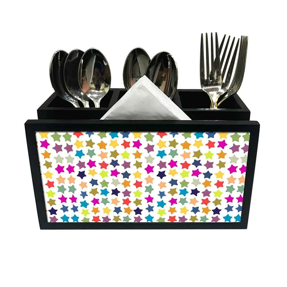 Cutlery Tissue Holder Napkin Stand -  Mini Color Star
