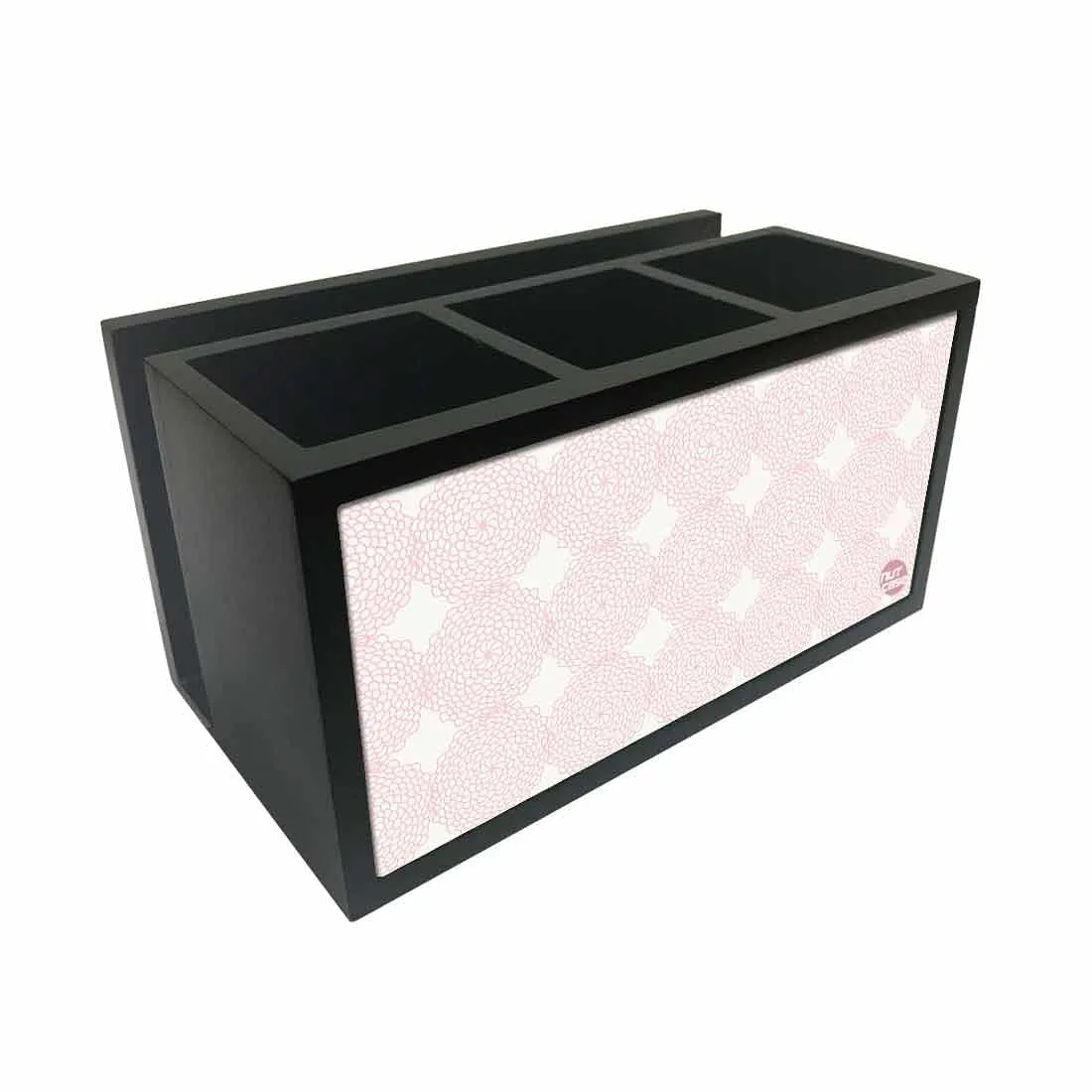 Cutlery Tissue Holder Napkin Stand -  Pink Flower Pattern