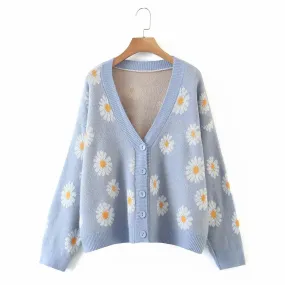 Daisy Chain  Sweater Top Kawaii Academia Y2K Cottagecore Coquette Fairycore Dollette Princesscore