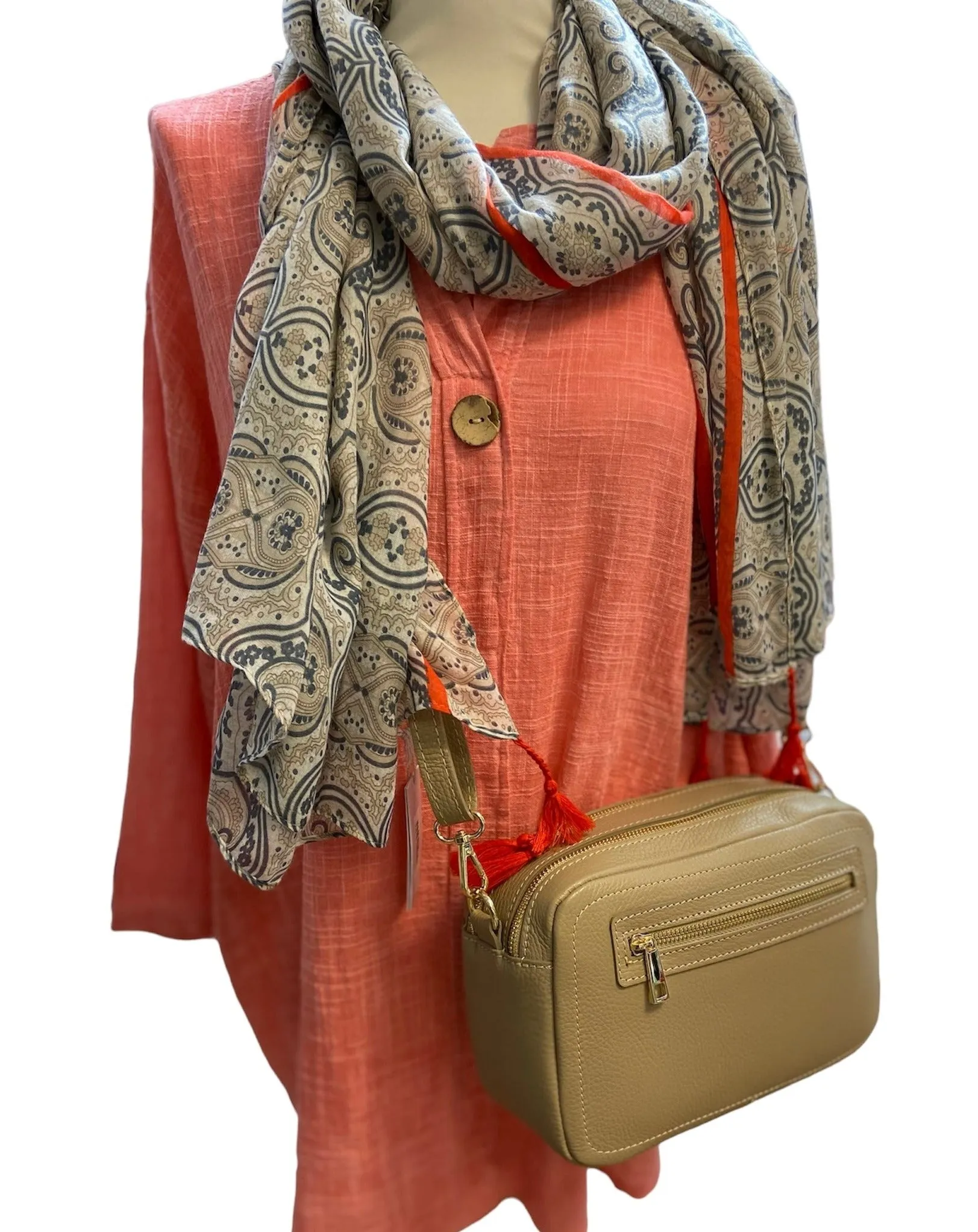ELAINE  Italian leather cross body bag