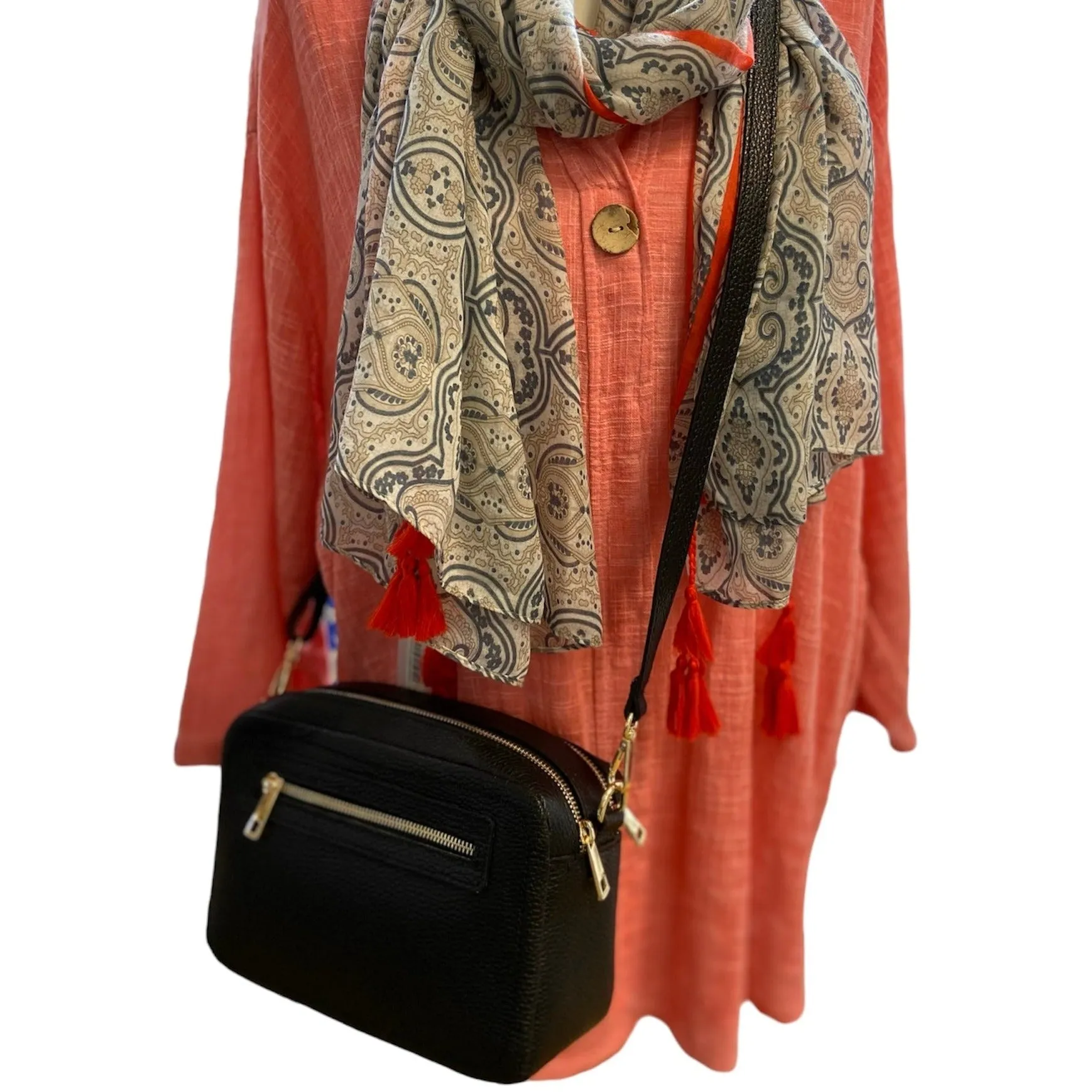 ELAINE  Italian leather cross body bag