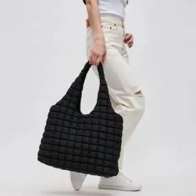 Elevate Quilted Puffer Nylon Hobo - Black