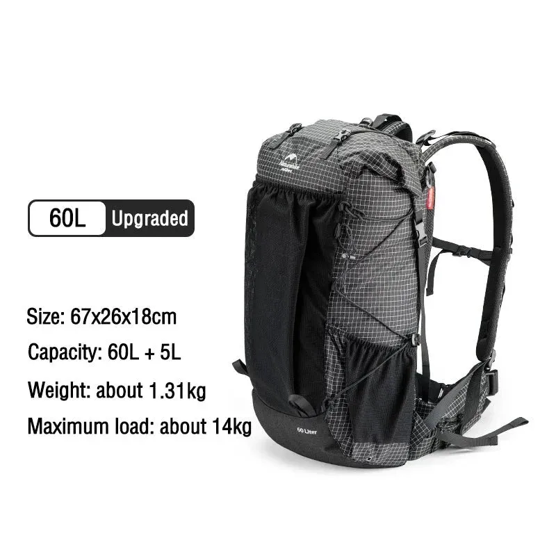 ExplorePro Adventure 60 5L: Large Capacity Hiking Backpack with Ergonomic Design and Waterproof Features