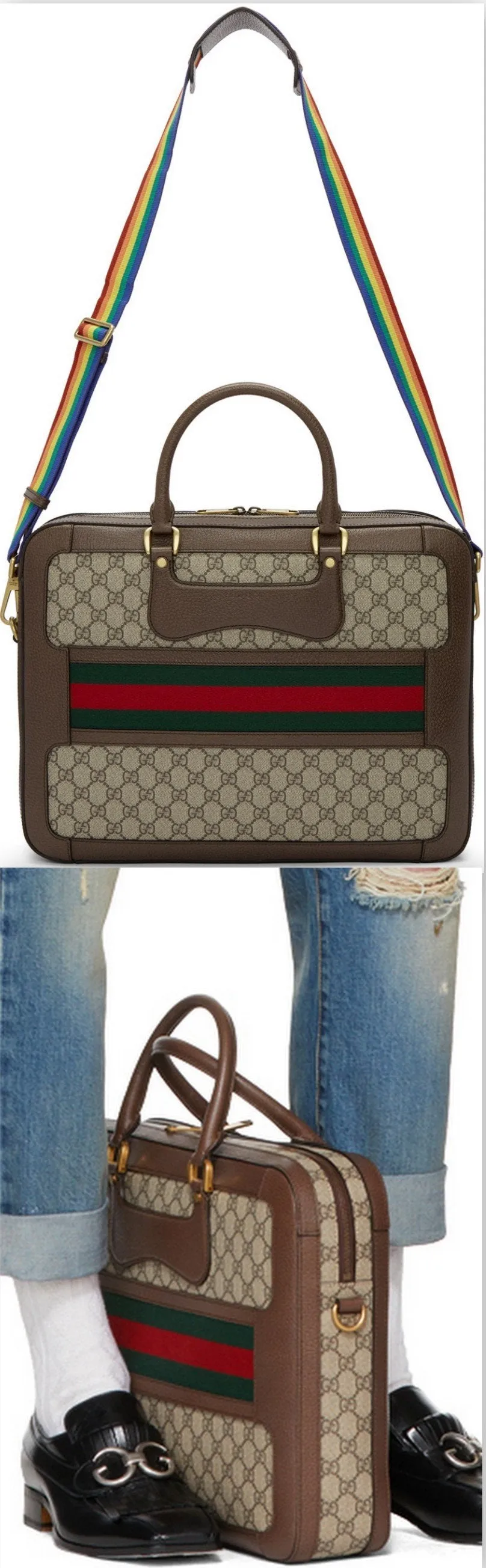 GG Supreme Echo Canvas Briefcase