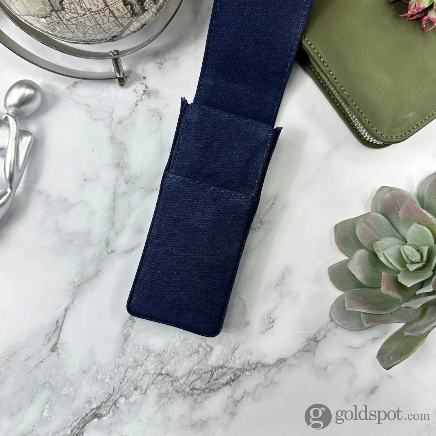 Girologio Cotton Denim Triple Magnetic Closure Pen Case