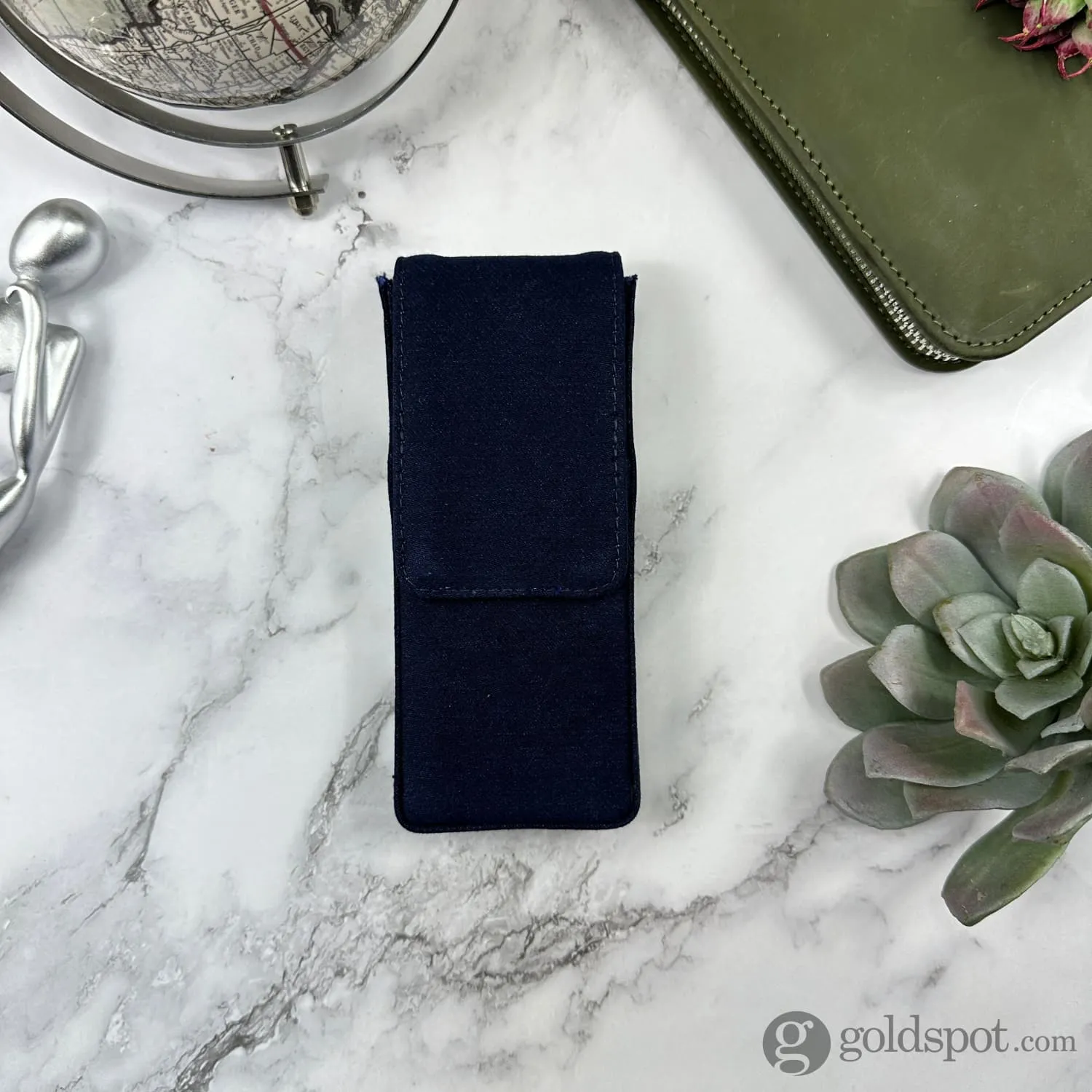 Girologio Cotton Denim Triple Magnetic Closure Pen Case