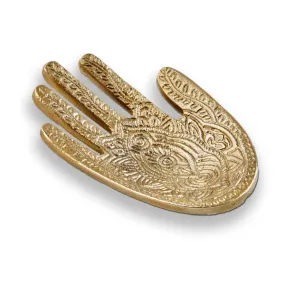 Hamsa Hand Incense Cone Holder - Antique Gold