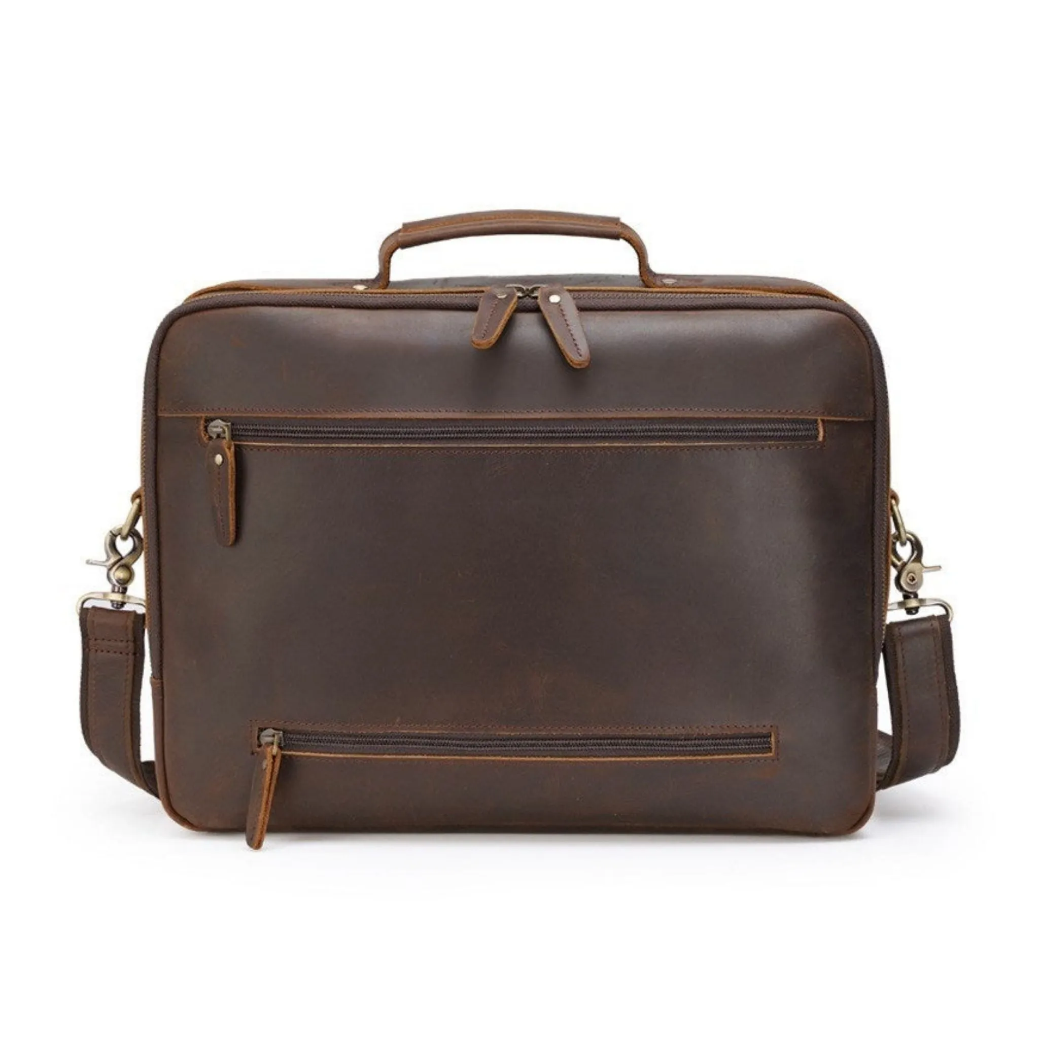 Handmade Full Grain Leather 15.6'' Business Handbag