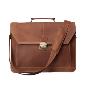 Handmade Vintage Leather Briefcase Satchel Bag