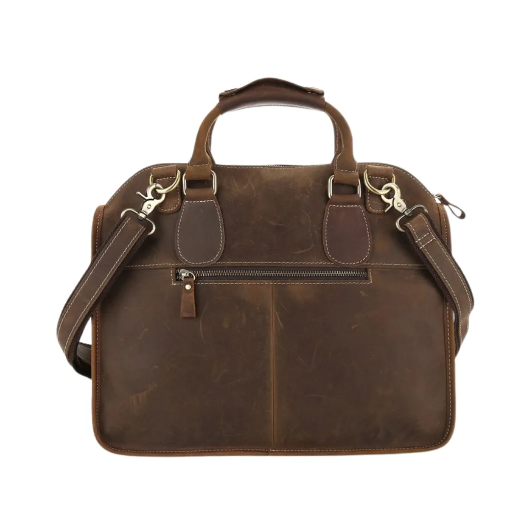 Handmade Vintage Leather Laptop Satchel Handbag