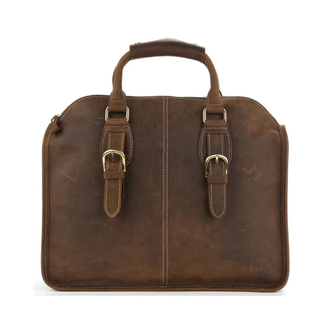 Handmade Vintage Leather Laptop Satchel Handbag