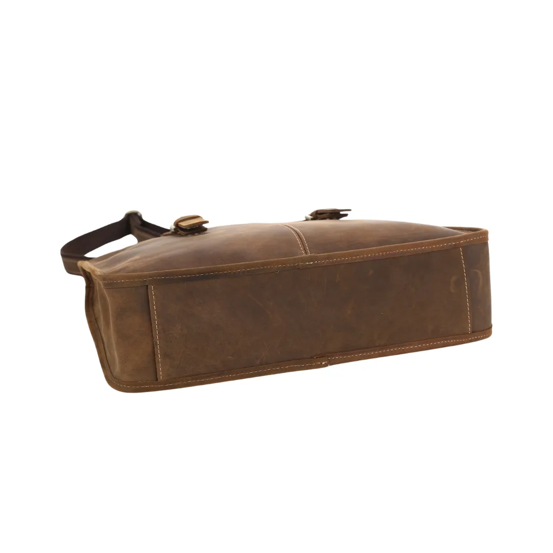 Handmade Vintage Leather Laptop Satchel Handbag