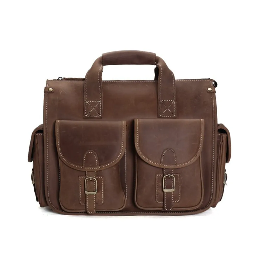 Handmade Vintage Leather Messenger Handbag