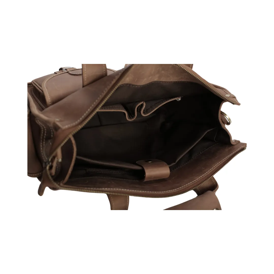 Handmade Vintage Leather Messenger Handbag