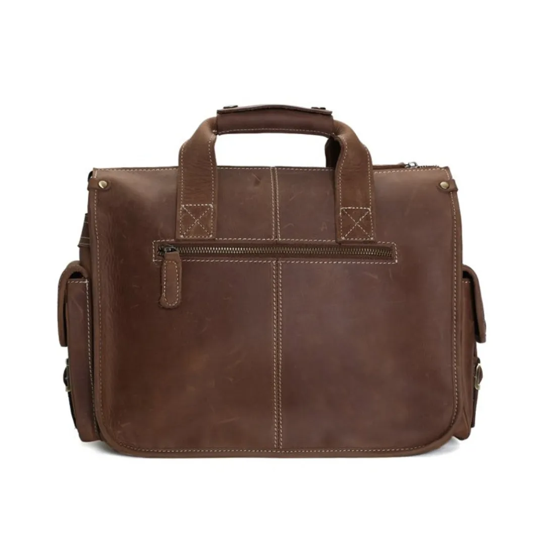 Handmade Vintage Leather Messenger Handbag