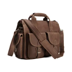 Handmade Vintage Leather Messenger Handbag