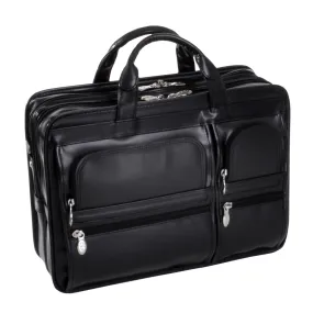 McKlein HUBBARD 15" Leather Double Compartment Laptop Briefcase