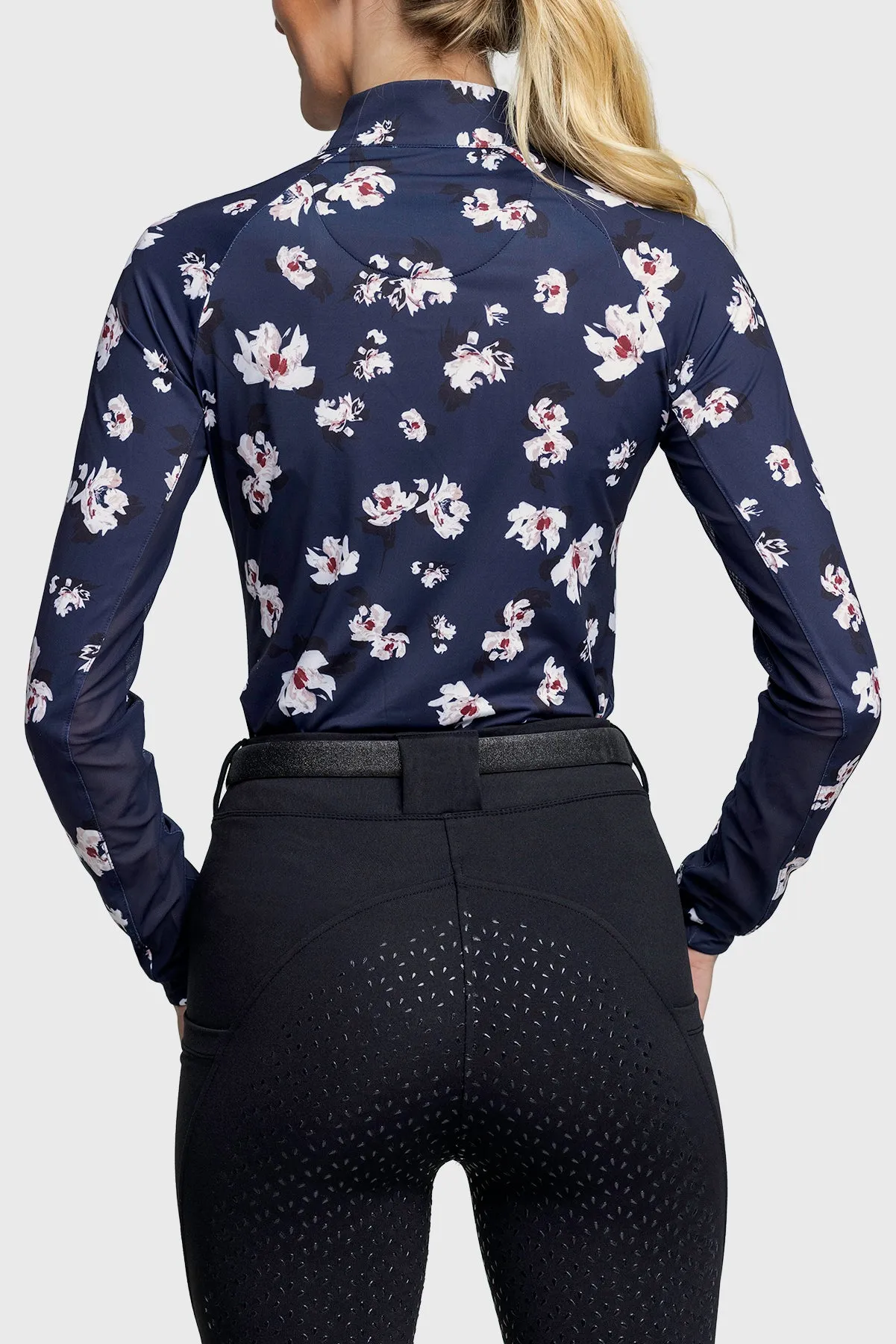 Navy Floral Long Sleeve Sun Shirt