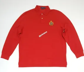 Nwt Polo Ralph Lauren Classic Fit Red Polo Crest Long Sleeve Polo