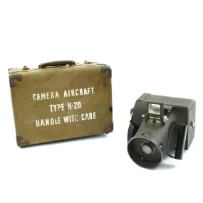 Original U.S. WWII Army Air Force Graflex K-20 Aircraft Camera with Case  - dated 1942