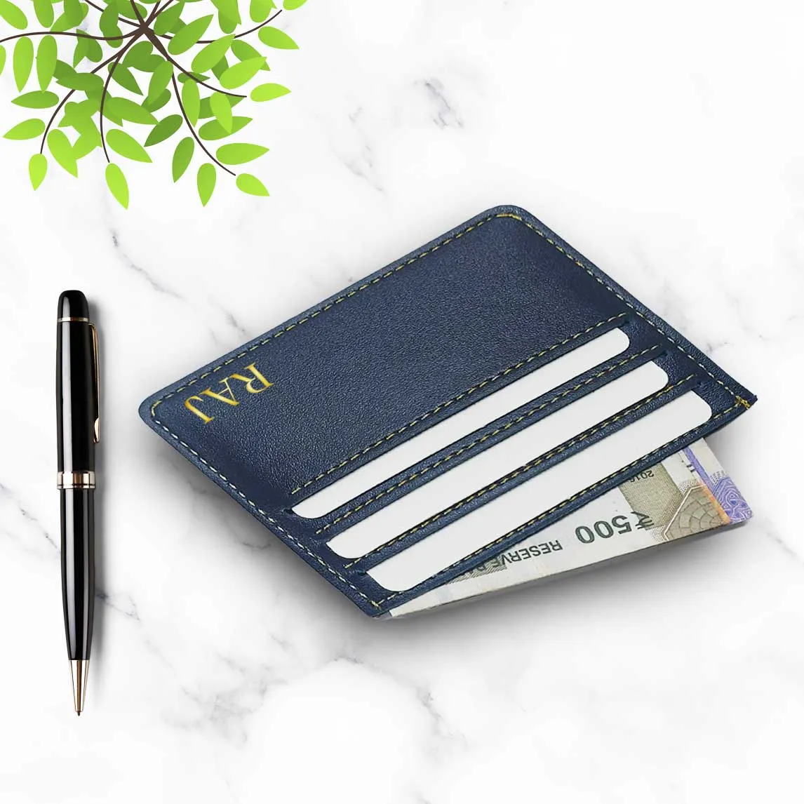Personalized Pocket Business Card Holder With Add Name