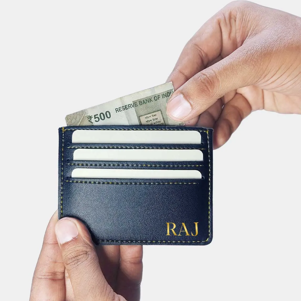 Personalized Pocket Business Card Holder With Add Name