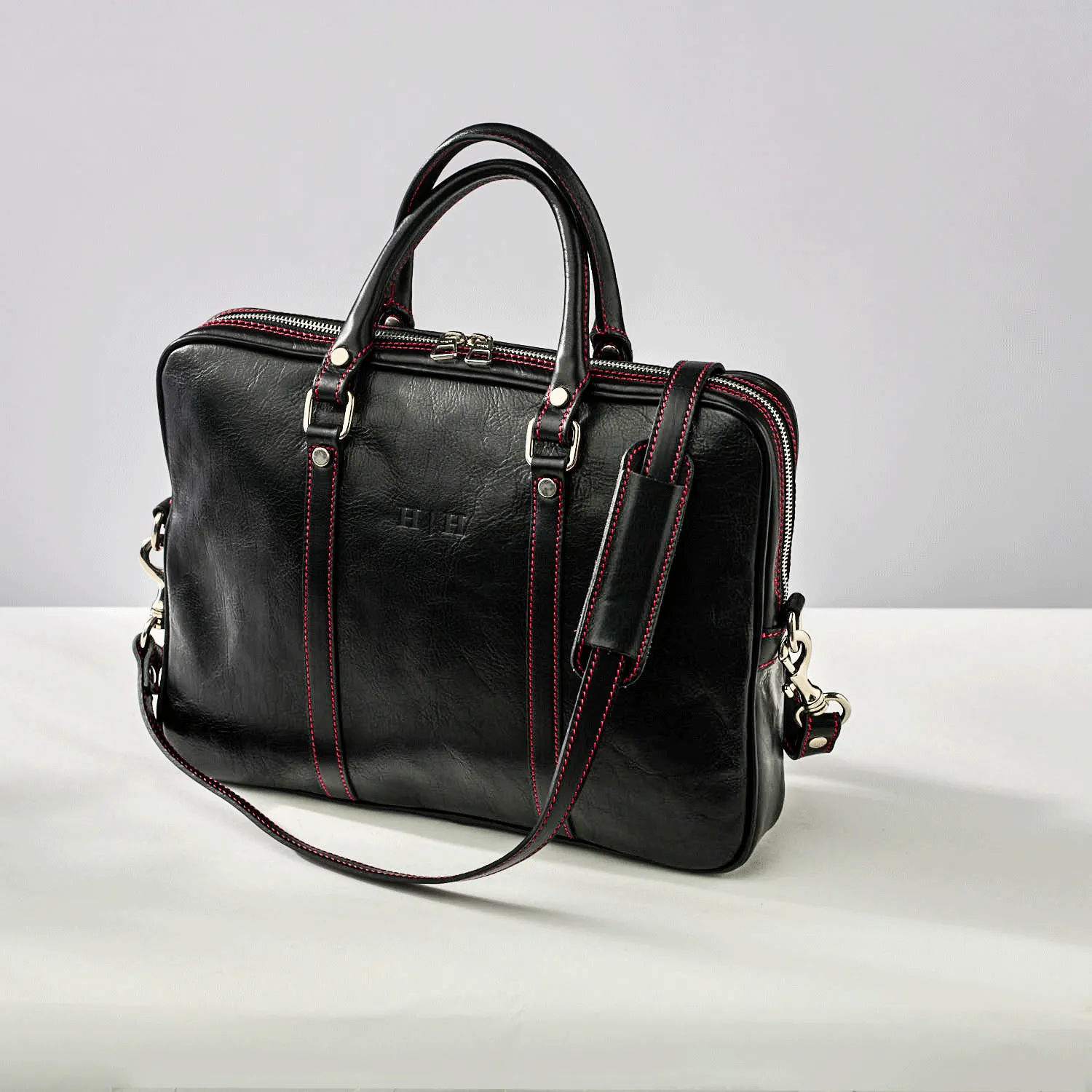 Piero Briefcase Rosso Nero - Auto Amore™️