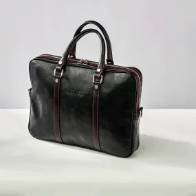 Piero Briefcase Rosso Nero - Auto Amore™️