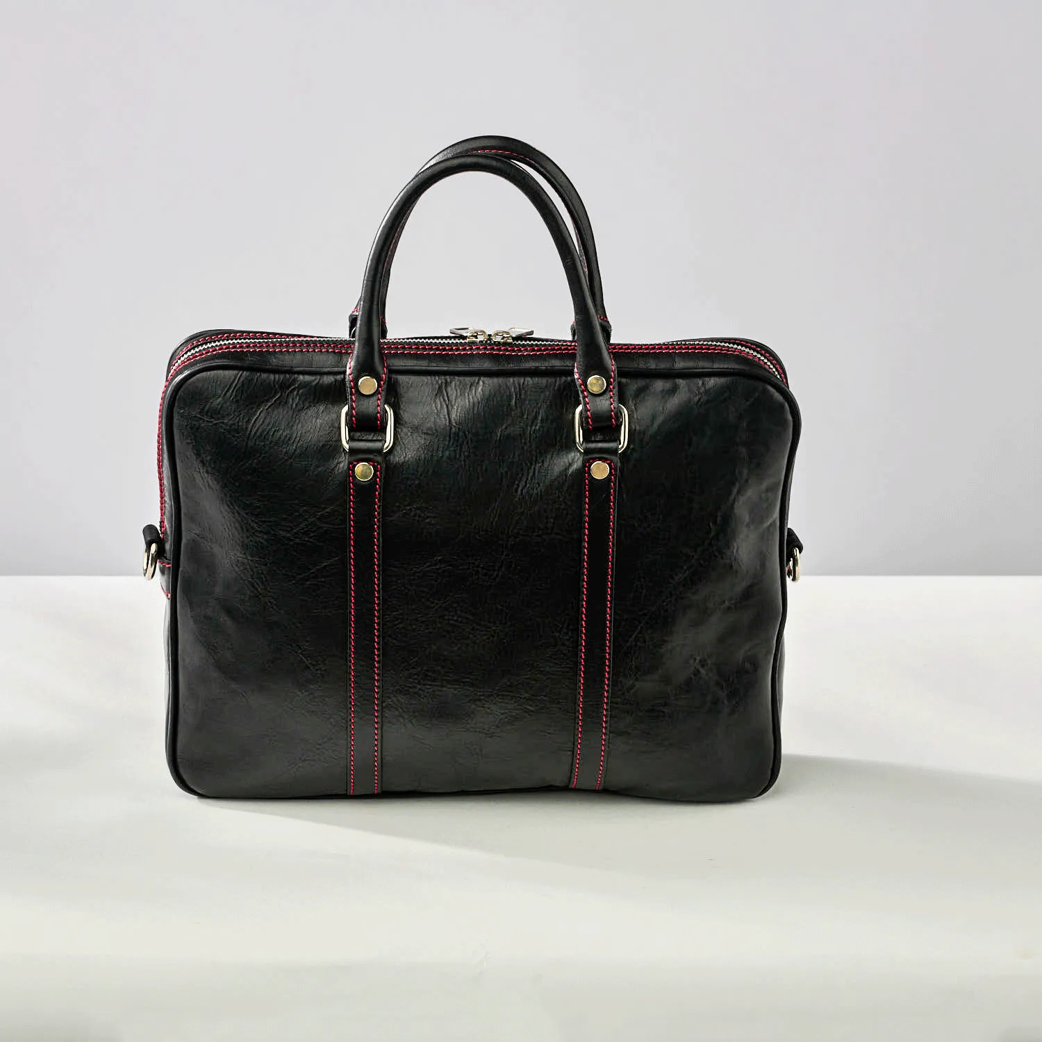 Piero Briefcase Rosso Nero - Auto Amore™️