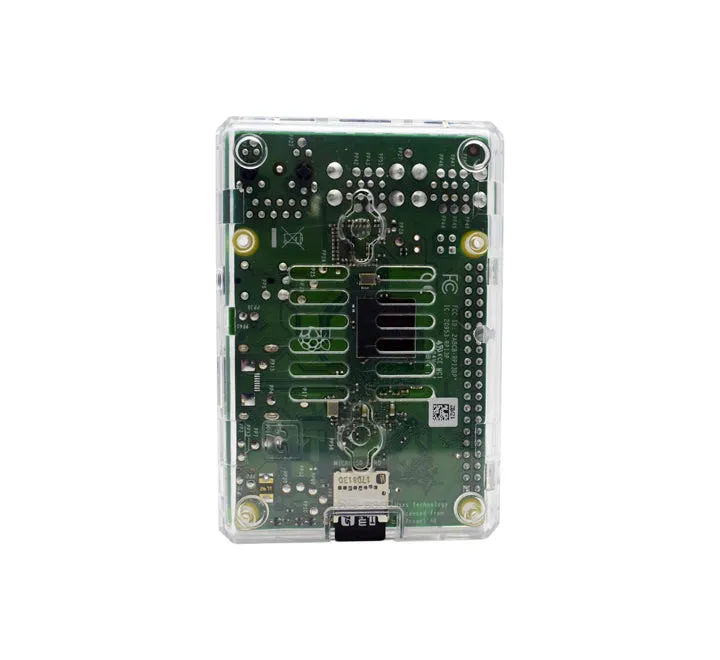 Raspberry Pi 2, 3, 3B  Open Case, Clear