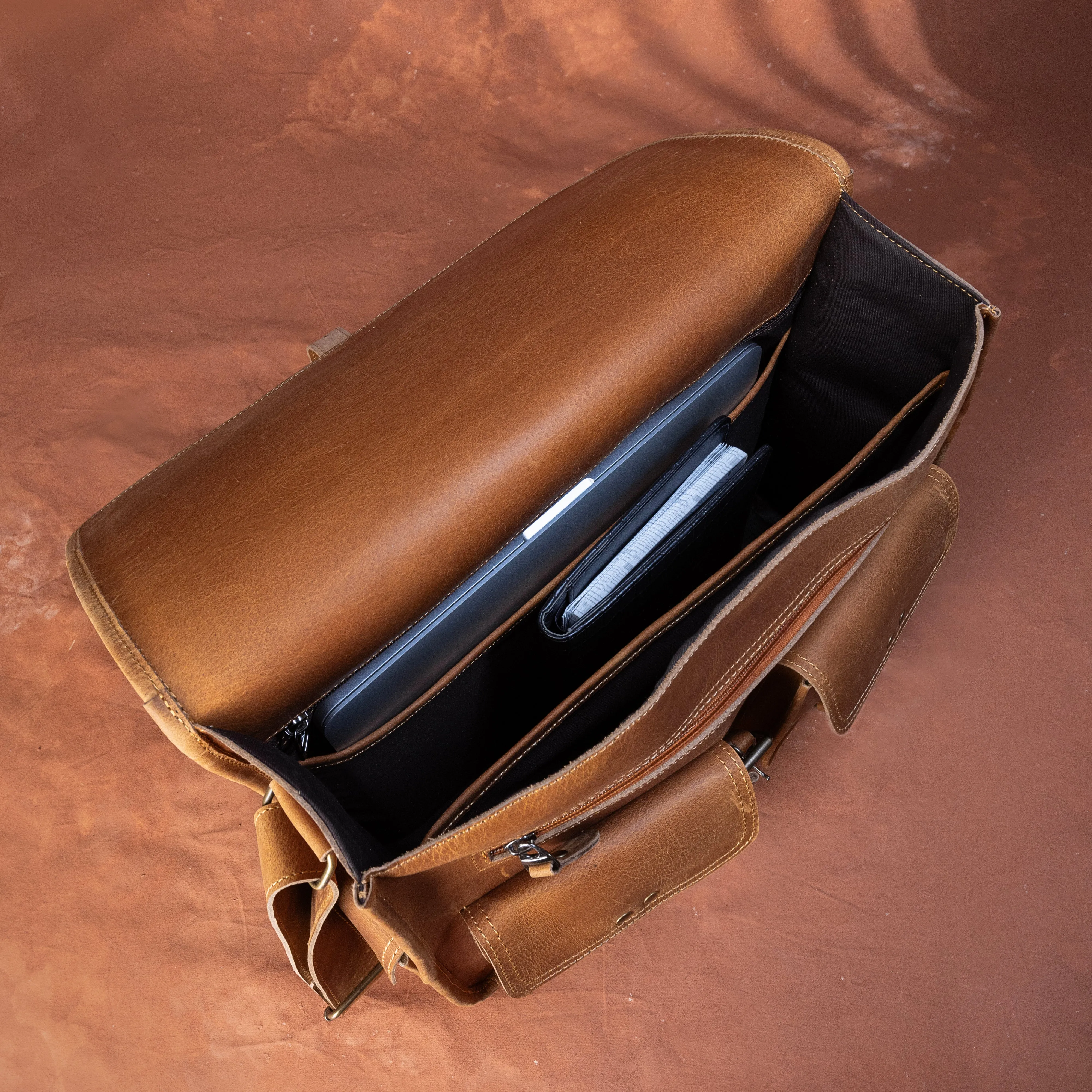 Royal Arch Chapter Briefcase - Genuine Leather Crazy Horse Finish