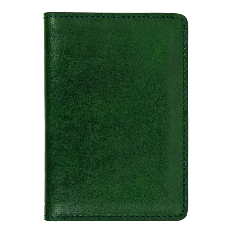 Small Full Grain Italian Leather Passport Holder - Gulliver's Travels