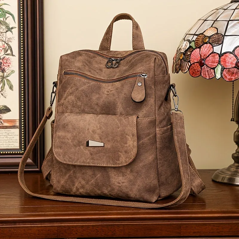 Stylish Vintage AntiTheft Backpack for Womens Travel and School