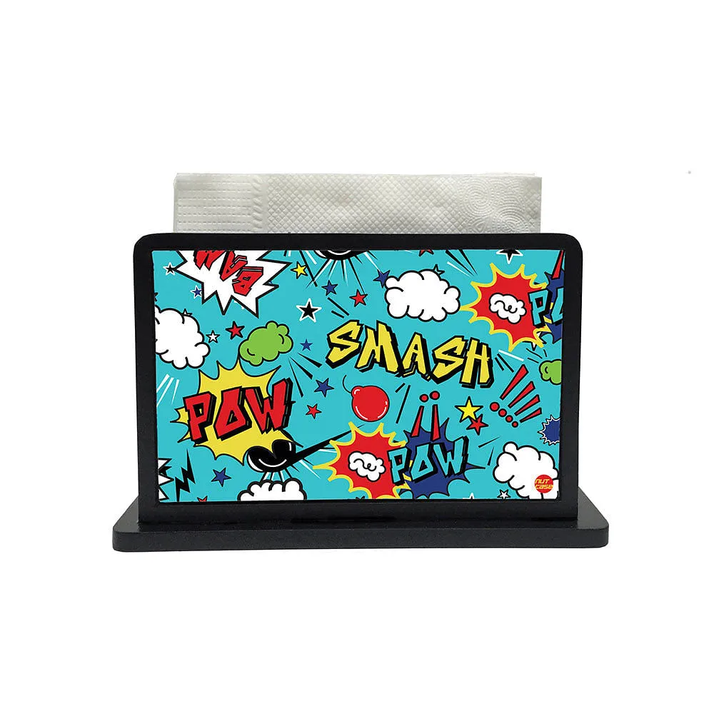 Tissue Holder Paper Napkin Stand - Comic Pow