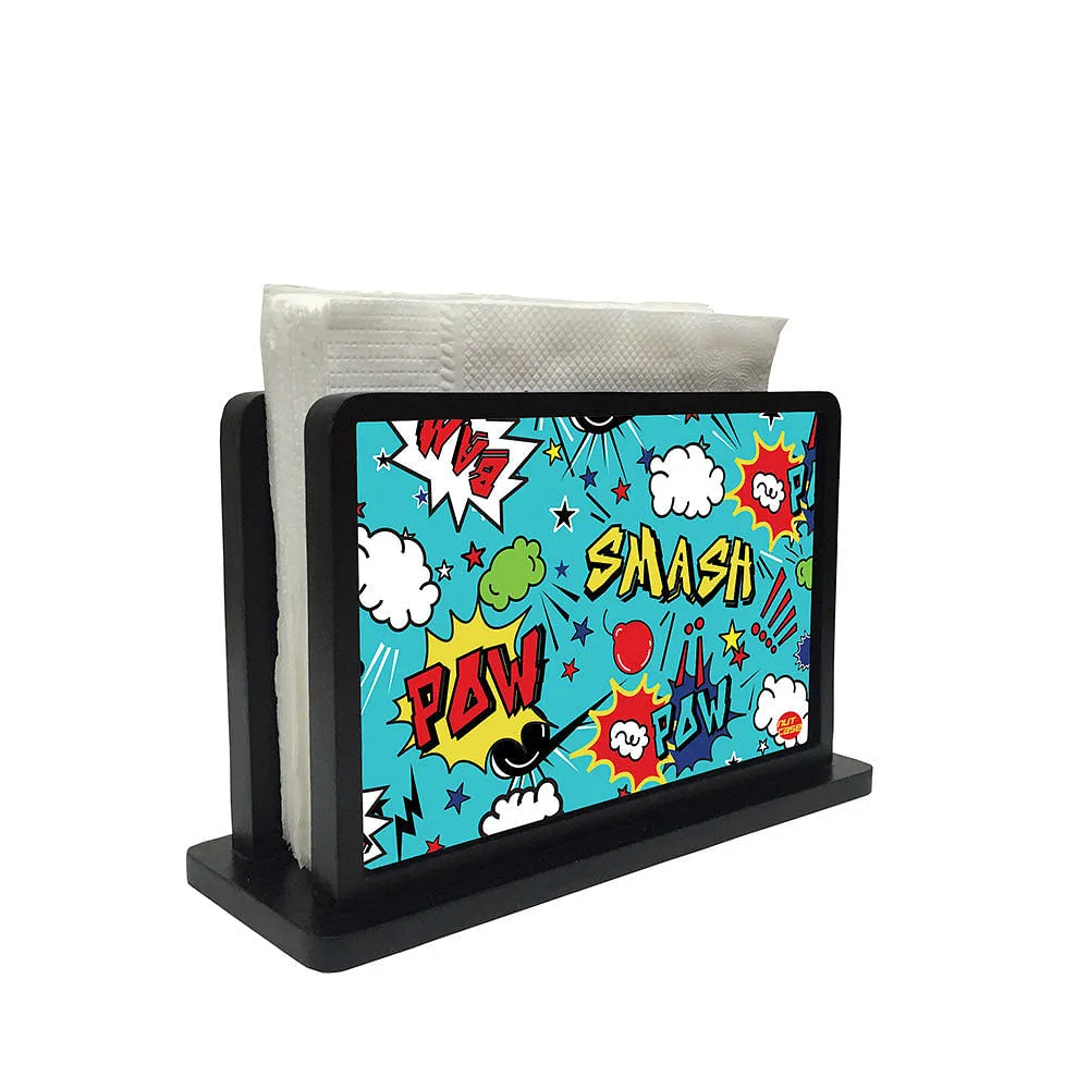Tissue Holder Paper Napkin Stand - Comic Pow