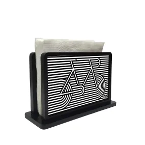 Tissue Holder Paper Napkin Stand - Cycle Art Line Pattern