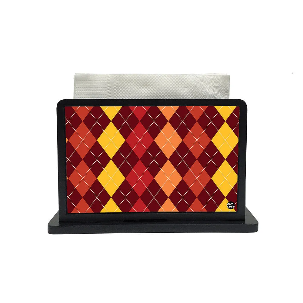 Tissue Holder Paper Napkin Stand - Diamonds With Lines