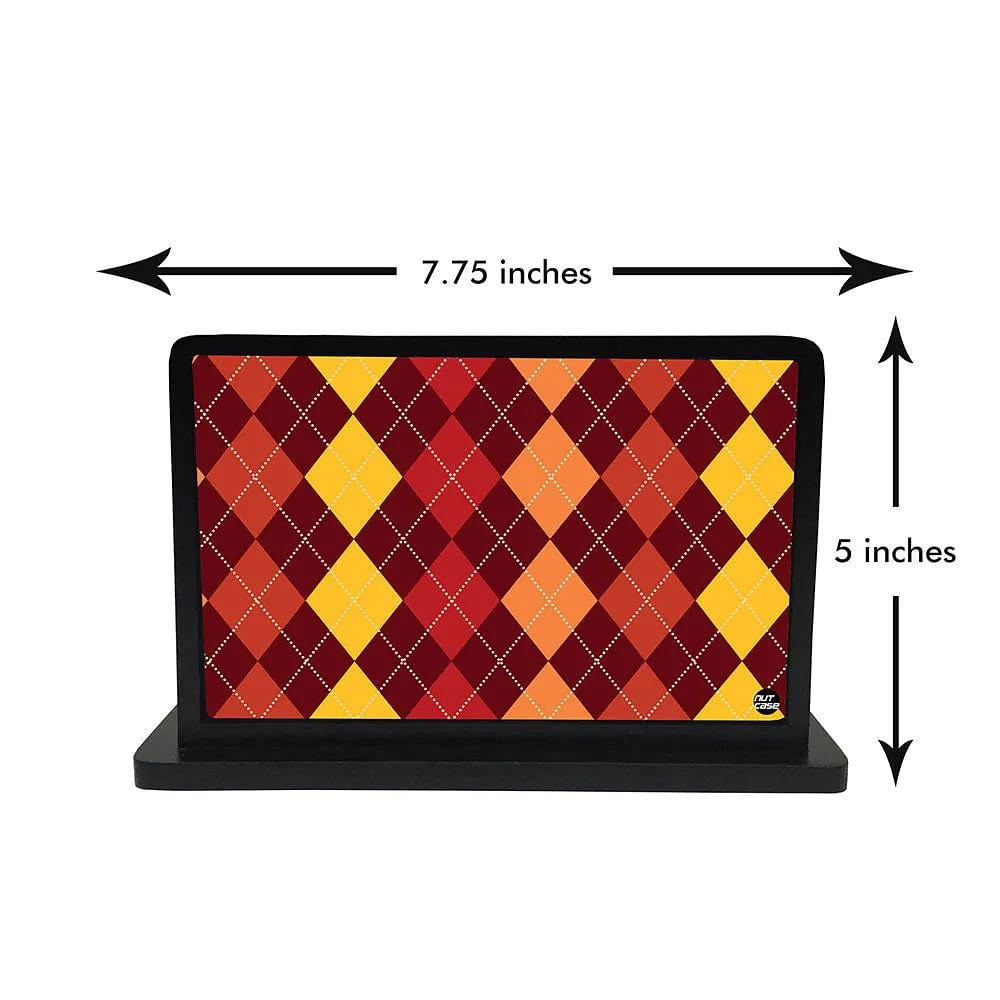 Tissue Holder Paper Napkin Stand - Diamonds With Lines