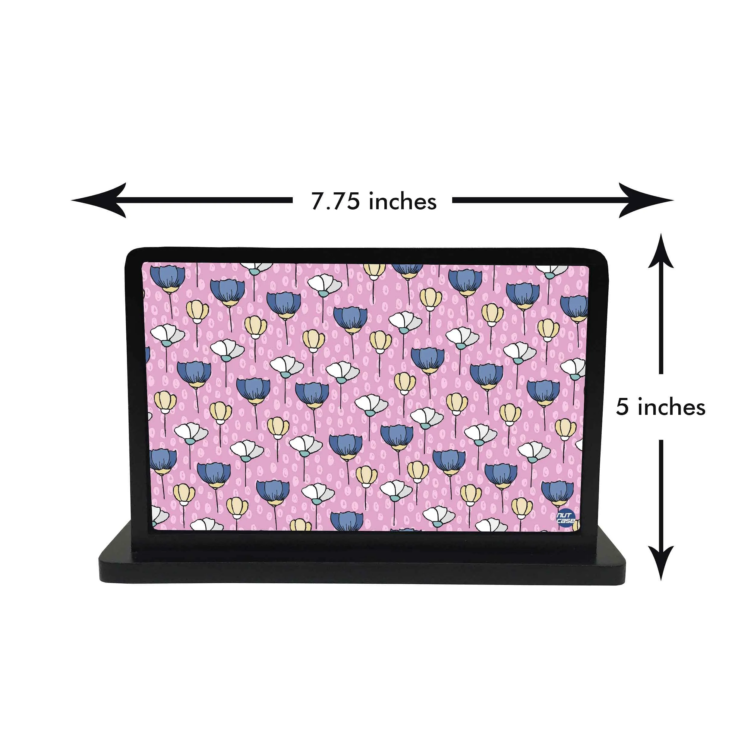 Tissue Holder Paper Napkin Stand -  PINK AND PURPLE TULIPS