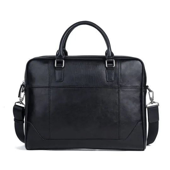 Vintage Genine Leather Businees Briefcase Laptop Bag