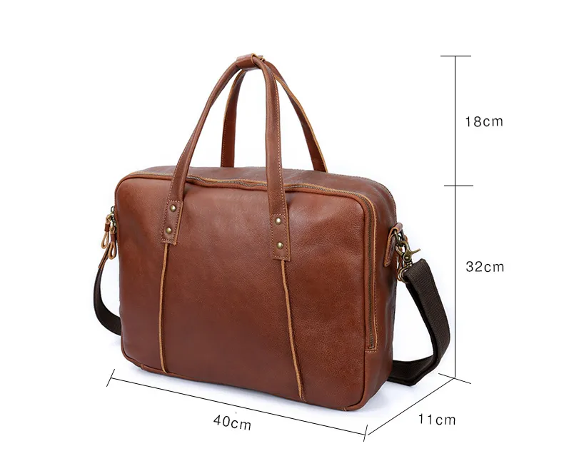 Vintage Leather Portable Briefcase